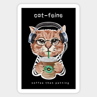 Coffee Cat Meme Magnet